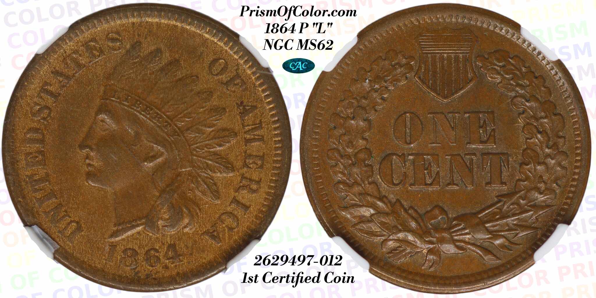 1864 P 1¢